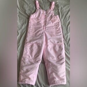Girls Pink Snow Overalls pants size T4